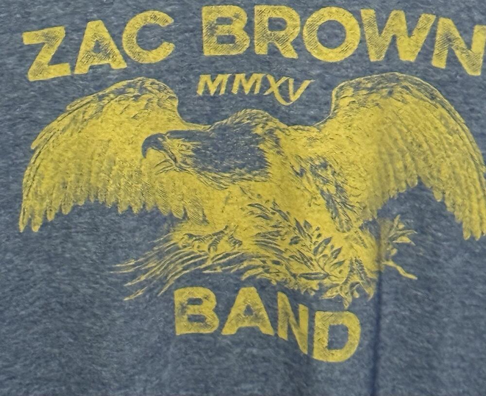 Zac Brown Band 2015 Tour Shirt 3XL Brown Eagle Southern Ground Tagless